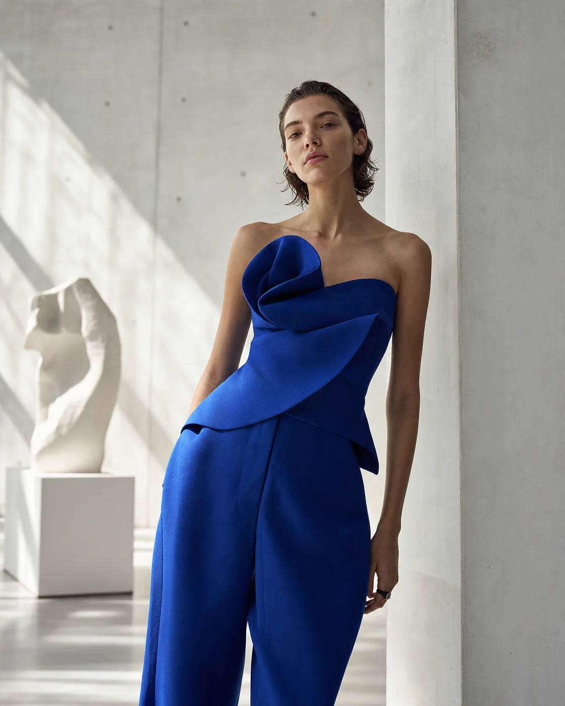 Editorial high-fashion portrait