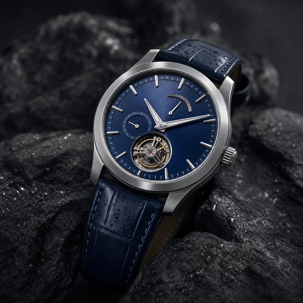 Luxury mechanical wristwatch product photo